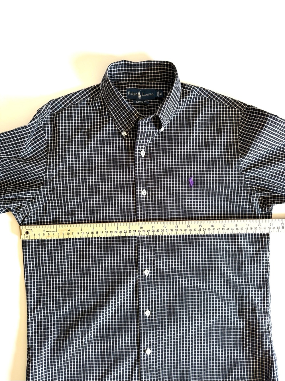 Ralph Lauren Polo Black & White Windowpane Button-Down Shirt M Preppy Academia - Picture 8 of 10